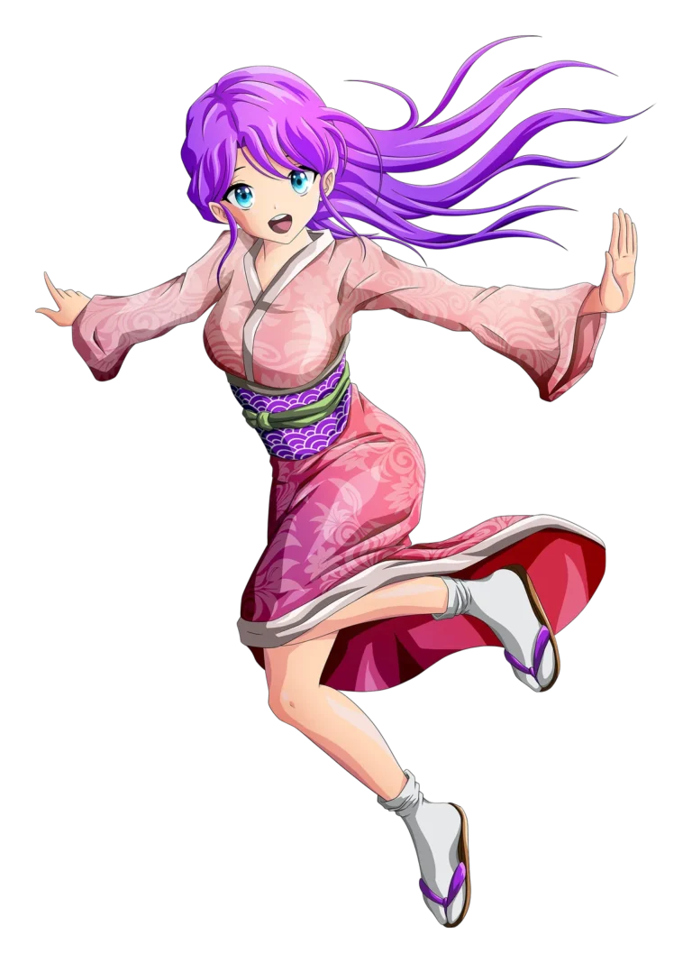 Dessin de Germain Kaniza : kimono rose