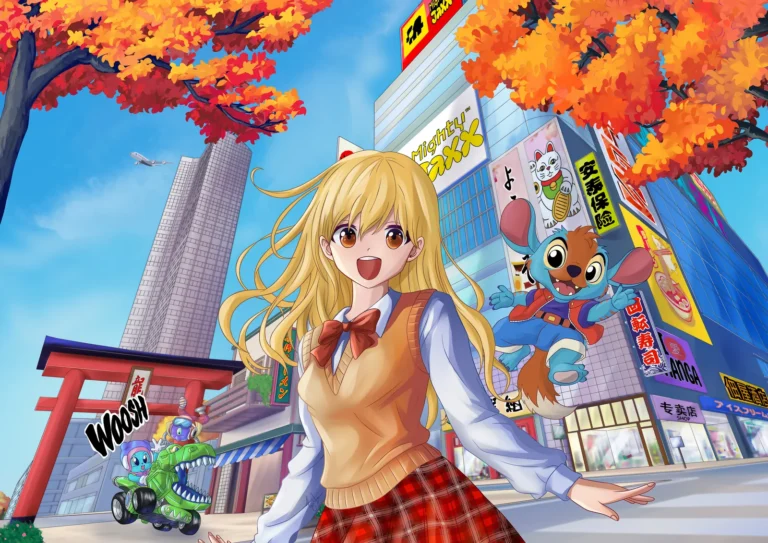 Dessin de Germain Kaniza : paris manga, automne