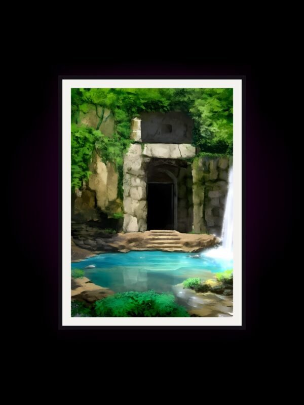 Tirage d'art « Le temple caché », illustration de Germain Kaniza