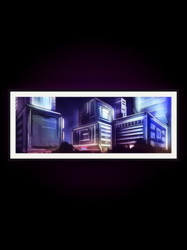 Tirage d'art « Nuit urbaine », illustration de Germain Kaniza